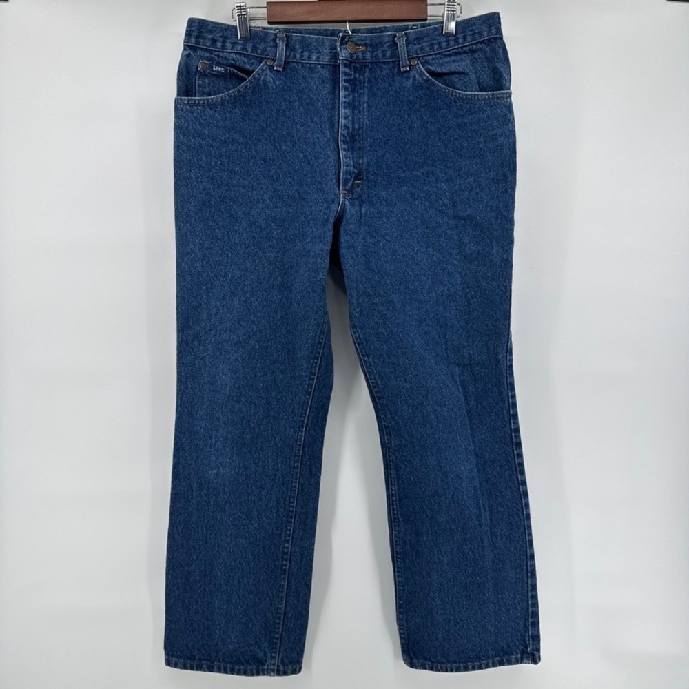Vintage Lee Mens Straight Leg Jeans Blue Made in USA Union Made 36x30